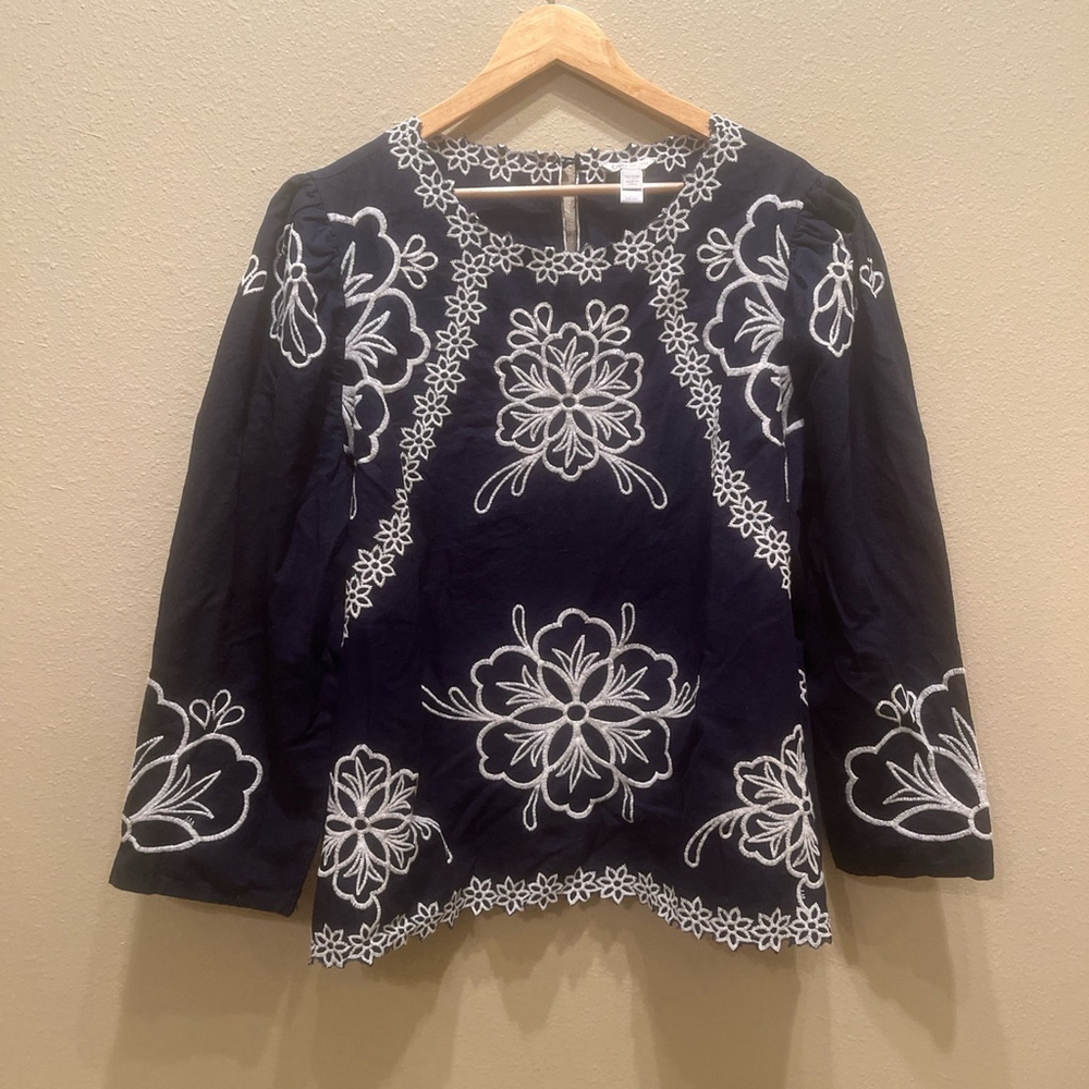 Cato Navy Blue Embroidered Women’s 18/20 Top